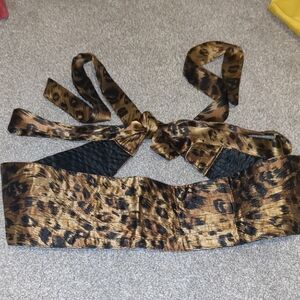 Leopard Print Sash Belt